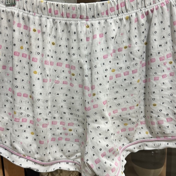 Roller Rabbit x Little Words Project Love & Letters print shorts pajamas pima - Picture 4 of 7
